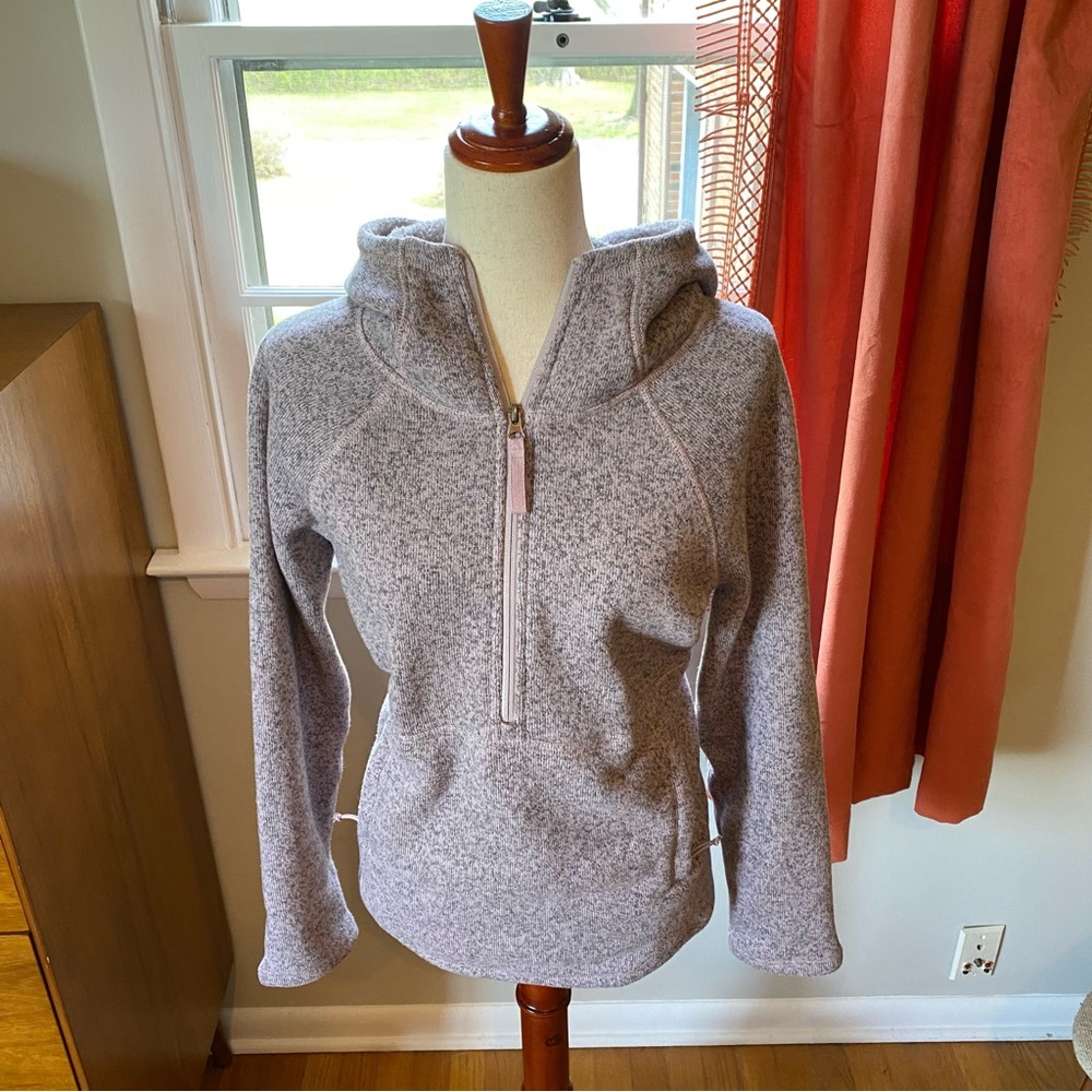 Quarter zip hooded pullover